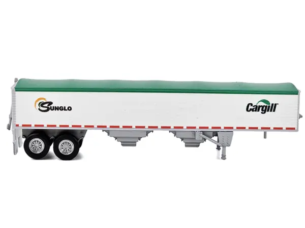 Covered Grain Trailer White with Green Tarp "SunGlo - Cargill" 1/87 (HO) Plastic Model Car by HO Logistics #2