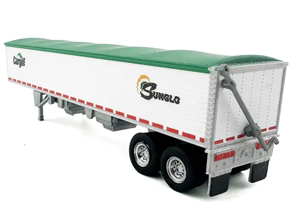 Covered Grain Trailer White with Green Tarp "SunGlo - Cargill" 1/87 (HO) Plastic Model Car by HO Logistics #3