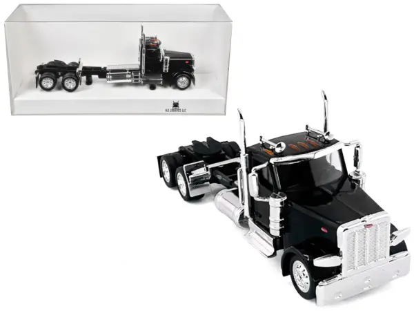 Peterbilt 589 2-Axel Day Cab Black 1/87 (HO) Plastic Model Car by HO Logistics #1