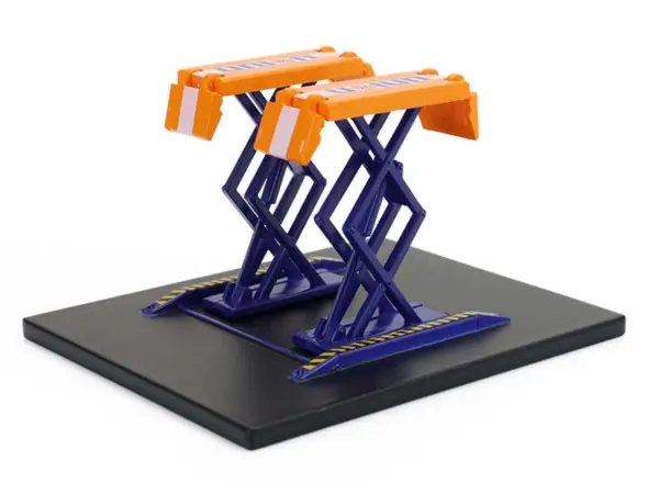 Automotive Double Scissor Lift "Union 76" Orange and Blue "Double Scissor Lifts" Series 2 1/64 Diecast Model by Greenlight #3