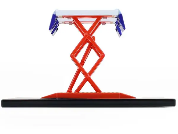 Automotive Double Scissor Lift "Chevron" White and Red "Double Scissor Lifts" Series 2 1/64 Diecast Model by Greenlight #3