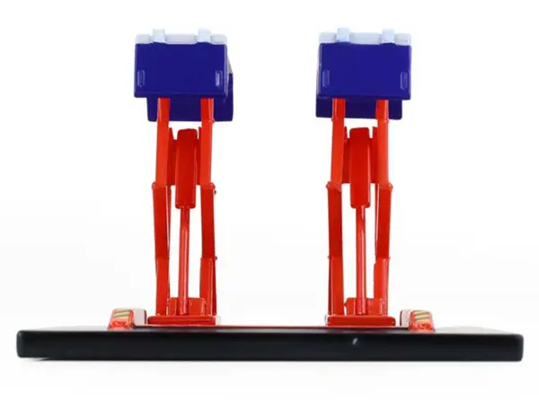 Automotive Double Scissor Lift "Chevron" White and Red "Double Scissor Lifts" Series 2 1/64 Diecast Model by Greenlight #4