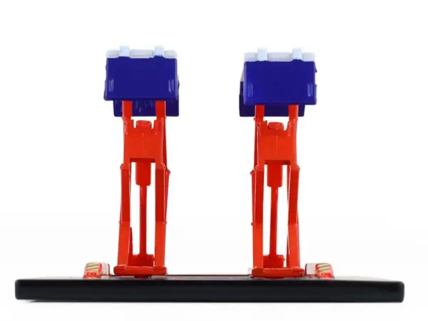 Automotive Double Scissor Lift "Chevron" White and Red "Double Scissor Lifts" Series 2 1/64 Diecast Model by Greenlight #5