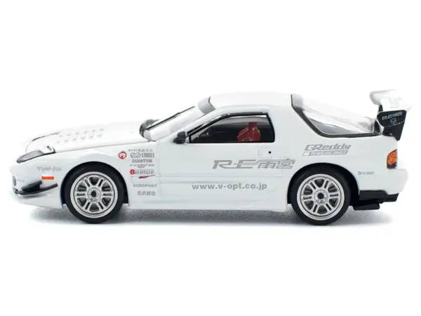 Mazda RX7 (FC3S) RE Amemiya RHD (Right Hand Drive) White 1/64 Diecast Model Car by Pop Race #3