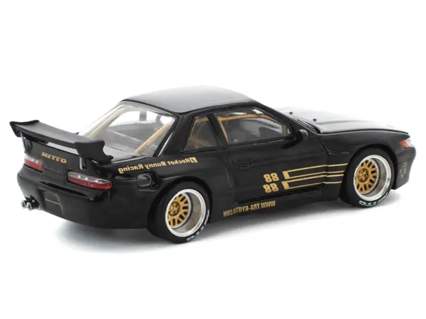 Pandem S13 RHD (Right Hand Drive) Black with Gold Accents 1/64 Diecast Model Car by Pop Race #4