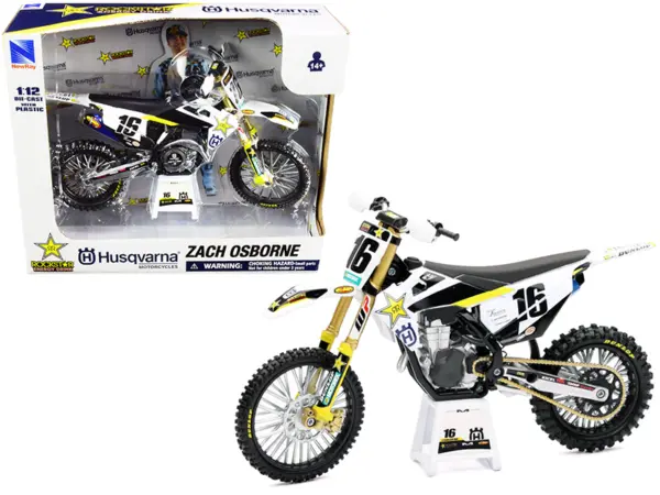 Husqvarna FC450 #16 Zach Osborne "Rockstar Energy Drink" 1/12 Diecast Motorcycle Model by New Ray #1