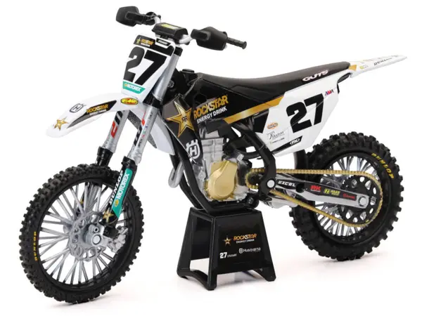 Husqvarna FC450 Motorcycle #27 Malcolm Stewart "Rockstar Energy Drink" 1/12 Diecast Model by New Ray #2
