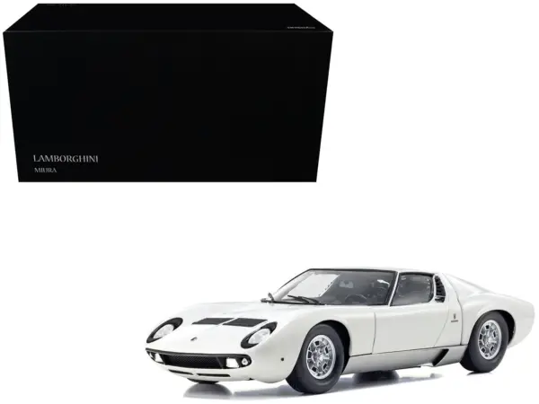 Lamborghini Miura P 400 White 1/18 Diecast Model Car by Kyosho #1