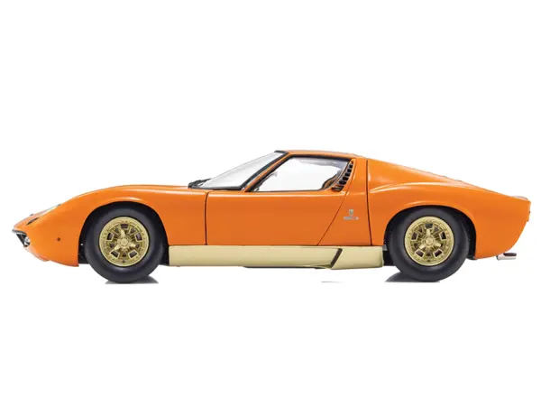 Lamborghini Miura P 400 Orange 1/18 Diecast Model Car by Kyosho #4