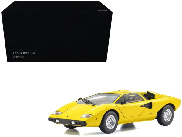 Lamborghini Countach LP 400 Yellow 1/18 Diecast Model Car by Kyosho #1