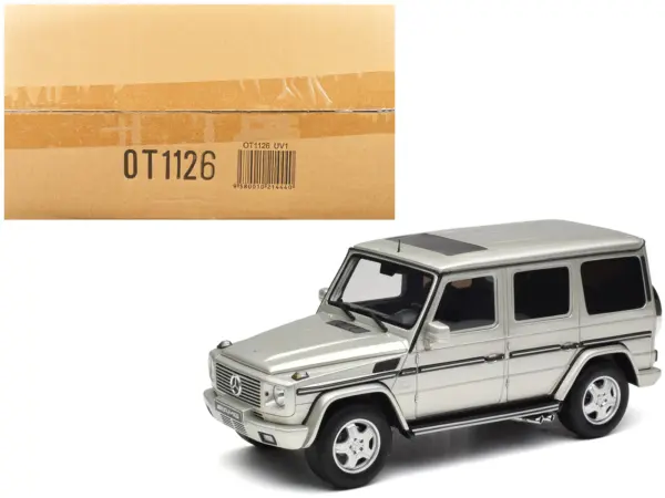 2003 Mercedes-Benz G-Class 55 AMG Iridium Silver Metallic Limited Edition to 999 pieces Worldwide 1/18 Model Car by Otto Mobile #1