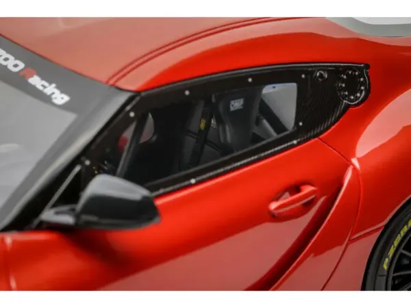 2023 Toyota Supra GT4 100 Edition Plasma Orange Metallic Limited Edition to 999 pieces Worldwide 1/18 Model Car by Otto Mobile #3