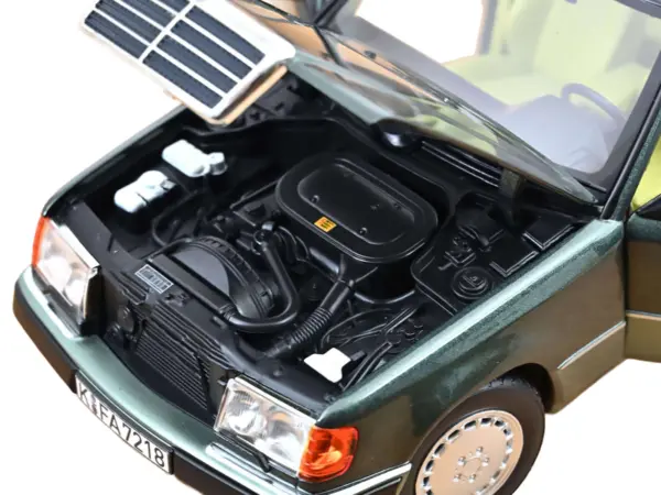 1990 Mercedes-Benz 230 E Night Green Metallic with Green Interior 1/18 Diecast Model Car by Norev #3