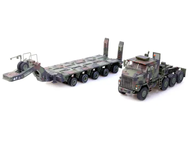 M1070 Heavy Equipment Transporter Army Camouflage "Armor Premium" Series 1/72 Diecast Model by Panzerkampf #2