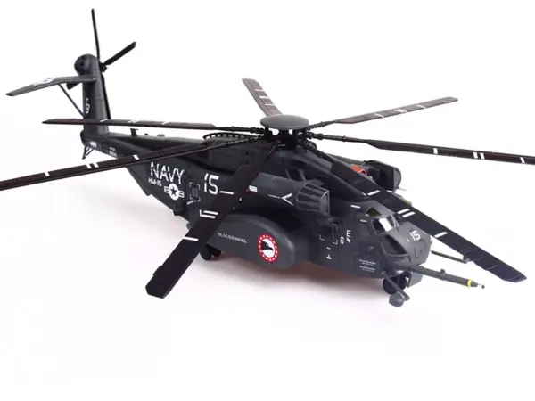Sikorsky MH-53E Sea Dragon Helicopter "United States Navy Blackhawks Tail Number 15" Dark Gray 1/72 Diecast Model by Panzerkampf #3