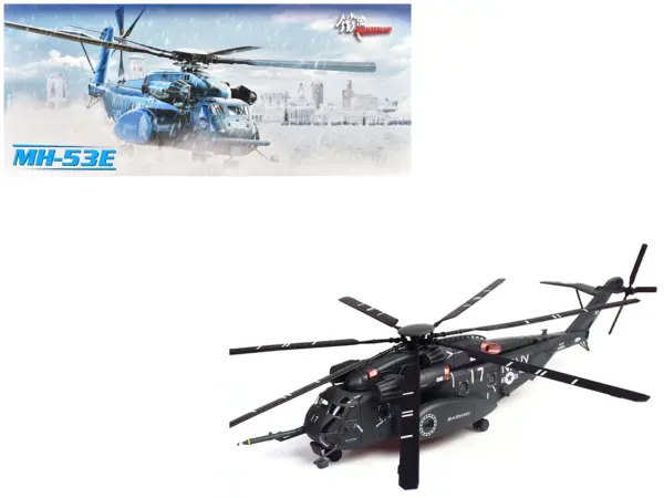 Sikorsky MH-53E Sea Dragon Helicopter "United States Navy Blackhawks Tail Number 17" Dark Gray 1/72 Diecast Model by Panzerkampf #1