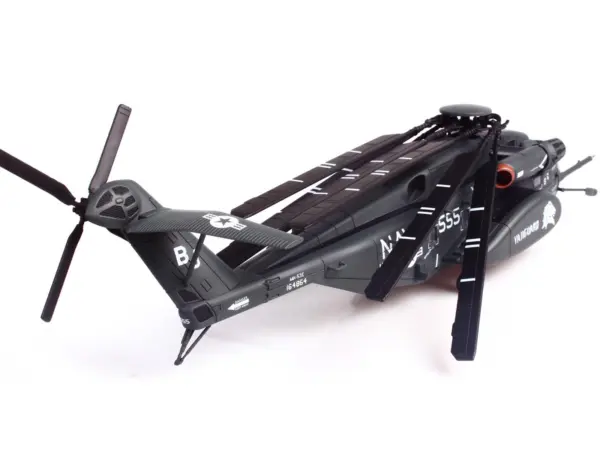 Sikorsky MH-53E Sea Dragon Helicopter "United States Navy Vanguard Tail Number 555" Dark Gray 1/72 Diecast Model by Panzerkampf #3