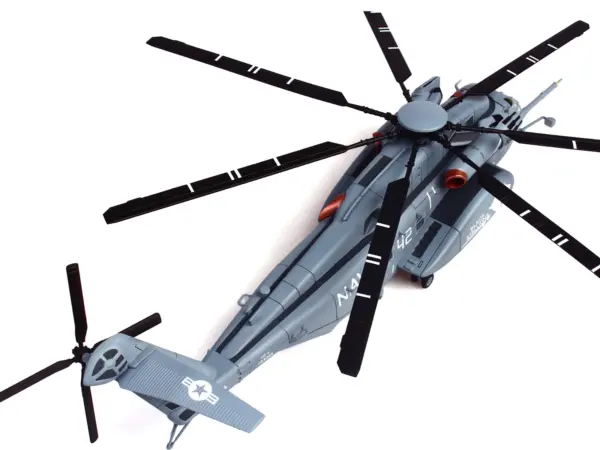 Sikorsky MH-53E Sea Dragon Helicopter "United States Navy Black Stallions Tail Number 42" Light Gray 1/72 Diecast Model by Panzerkampf #5