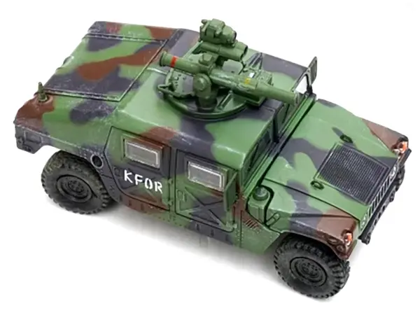 M1046 HUMVEE Tow Missile Carrier Green Camouflage "3rd Battalion 8th Marine Regiment Kosovo Force (KFOR)" (1999) "Military Miniature" Series 1/64 Diecast Model by Panzerkampf #4