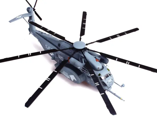 Sikorsky MH-53E Sea Dragon Helicopter "United States Navy Black Stallions Tail Number 40" Light Gray 1/72 Diecast Model by Panzerkampf #4