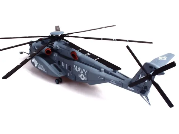 Sikorsky MH-53E Sea Dragon Helicopter "United States Navy Black Stallions Tail Number 41" Light Gray 1/72 Diecast Model by Panzerkampf #2