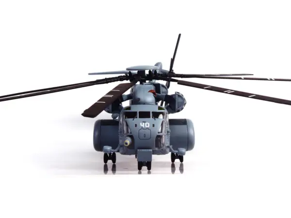 Sikorsky MH-53E Sea Dragon Helicopter "United States Navy Black Stallions Tail Number 40" Light Gray 1/72 Diecast Model by Panzerkampf #5