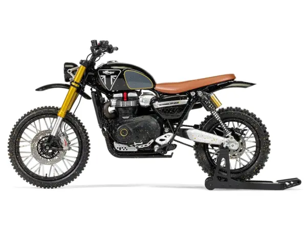 Triumph Scrambler 1200 XE Motorcycle Black (Dirty Version) James Bond 007 "No Time to Die" (2021) Movie Diecast Model Car by Corgi #2