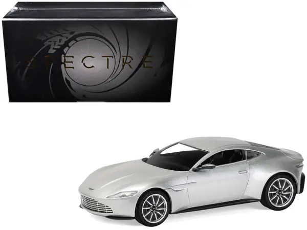 Aston Martin DB10 RHD (Right Hand Drive) Silver Metallic James Bond 007 "Spectre" (2015) Movie Diecast Model Car by Corgi #1