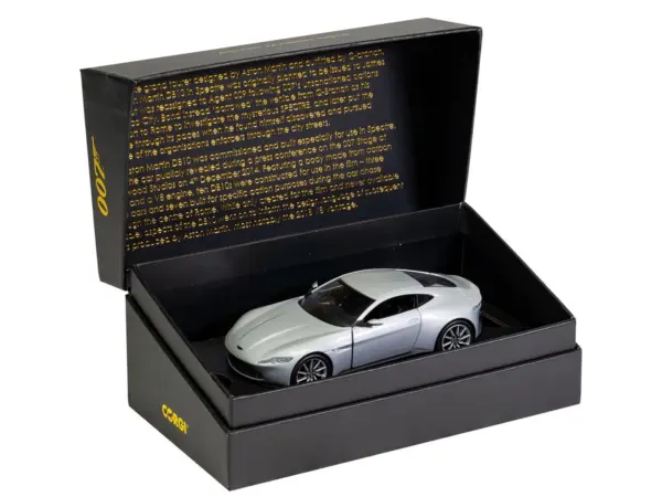 Aston Martin DB10 RHD (Right Hand Drive) Silver Metallic James Bond 007 "Spectre" (2015) Movie Diecast Model Car by Corgi #5