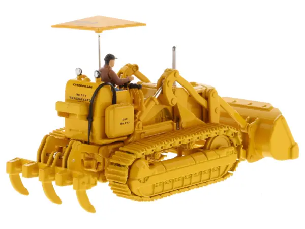 CAT Caterpillar 977D Traxcavator Yellow with Operator "Vintage Series" 1/50 Diecast Model by Diecast Masters #3