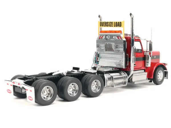 Peterbilt 589 Tridem-Axle Truck Tractor with Day Cab Legendary Red "Transport Series" 1/32 Diecast Model by Diecast Masters #3
