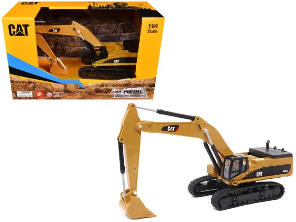 CAT Caterpillar 385C L Hydraulic Excavator Yellow 1/64 Diecast Model by Diecast Masters #1
