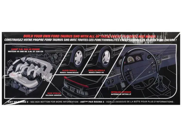 Skill 2 Model Kit 1991 Ford Taurus SHO 1/25 Scale Model by AMT #2