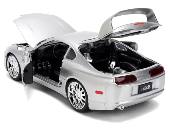 1995 Toyota Supra Silver Metallic "JDM Tuners" Series 1/24 Diecast Model Car by Jada #4