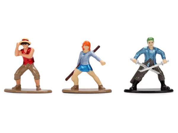 Set of 3 Diecast Figures "One Piece" (2023-Current) TV Series "Nano Metalfigs" Series Diecast Models by Jada #2