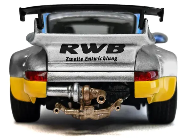 RWB 964 #7 "Ichiban Boshi - Martini Racing" Silver Metallic with Stripes 1/64 Diecast Model Car by Model Model #5