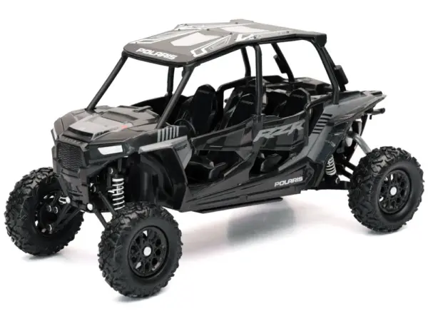 Polaris RZR XP 4 Turbo EPS Sport UTV Onyx Black with Gray Graphics 1/18 Diecast Model by New Ray #2