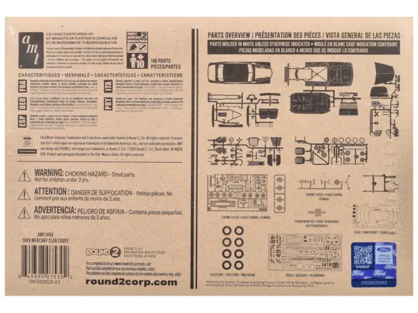 Skill 2 Model Kit 1949 Mercury Club Coupe 1/25 Scale Model by AMT #4