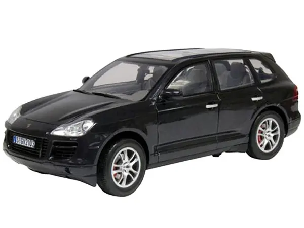 2008 Porsche Cayenne Turbo Metallic Black 1/18 Diecast Model Car by Motormax #2