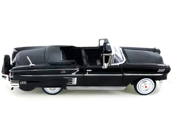 1958 Chevrolet Impala Convertible Black 1/24 Diecast Model Car by Motormax #2