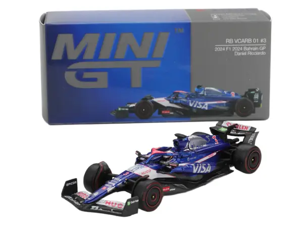 RB VCARB 01 #3 Daniel Ricciardo Formula One F1 "Bahrain GP" (2024) Limited Edition 1/64 Diecast Model Car by Mini GT #4