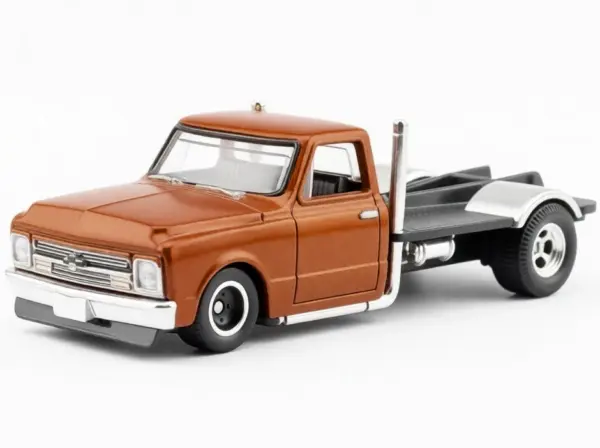 1967 Chevrolet C-10 Custom Bedless Truck Orange Metallic "Furious 7" (2015) Movie "Fast & Furious" Series Diecast Model Car by Hot Wheels #2