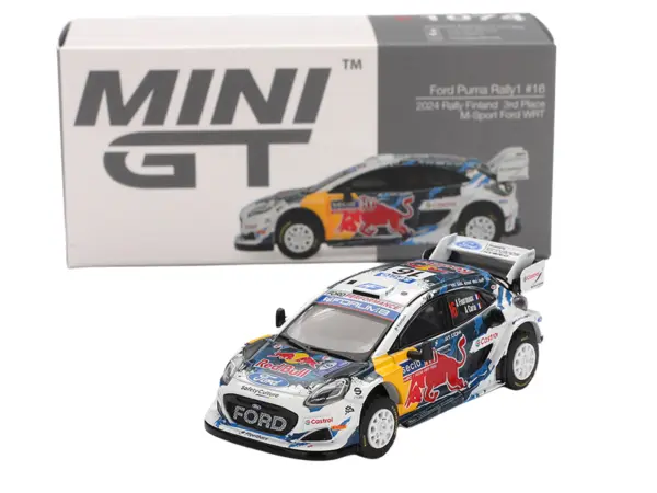Ford Puma Rally1 #16 Adrien Fourmaux - Alexandre Coria "M-Sport Ford WRT" 3rd Place "Rally Finland" (2024) Limited Edition 1/64 Diecast Model Car by Mini GT #4