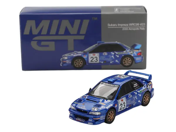 Subaru Impreza WRC99 #23 Richard Burns - Roger Freeman "Acropolis Rally" (2000) Limited Edition 1/64 Diecast Model Car by Mini GT #4