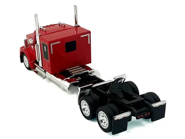 Kenworth W990 with Flat Top Sleeper Cab Red 1/87 (HO) Plastic Model Car by HO Logistics #3