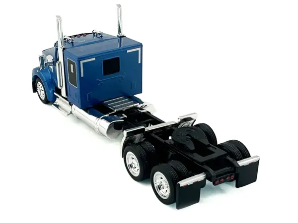 Kenworth W990 with Flat Top Sleeper Cab Blue Metallic 1/87 (HO) Plastic Model Car by HO Logistics #3