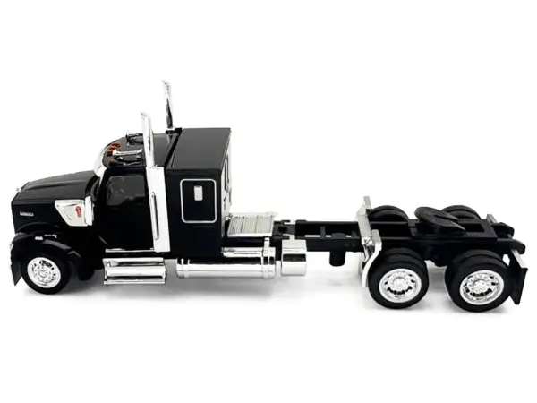 Kenworth W990 with Flat Top Sleeper Cab Black 1/87 (HO) Plastic Model Car by HO Logistics #2
