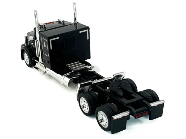Kenworth W990 with Flat Top Sleeper Cab Black 1/87 (HO) Plastic Model Car by HO Logistics #3