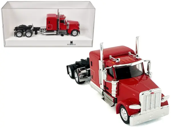 Peterbilt 589 Truck with 72 Inch Sleeper Red 1/87 (HO) Plastic Model Car by HO Logistics #1