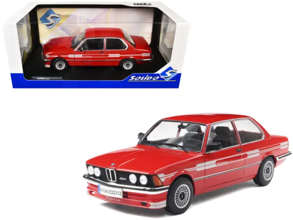 1980 Alpina E21 C1 2.3 Red with Gray Stripes 1/18 Diecast Model Car by Solido #1